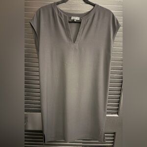 Theory Black Urban Crepe V-Neck Top